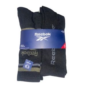 Reebok Performance Training Moisture Control 5 Pair Pack Men's Black Crew Socks